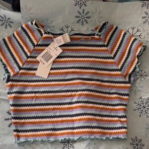 L* Space Striped Multicolor Knit Top